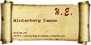 Winterberg Emese névjegykártya